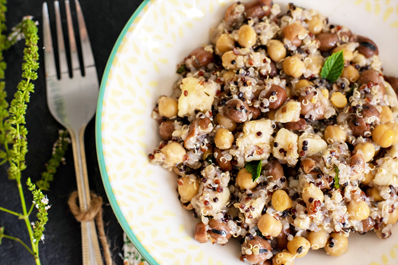 recette Salade quinoa pois et fèves