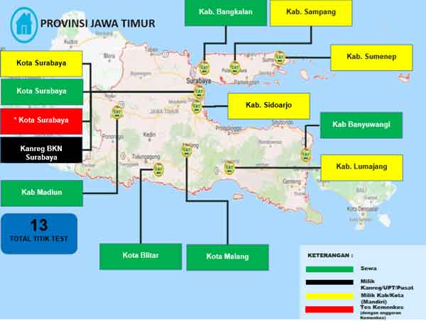 Lokasi Tes Cat BKN Propinsi Jawa Timur Lokasi Tes Cat BKN Propinsi Jawa Timur