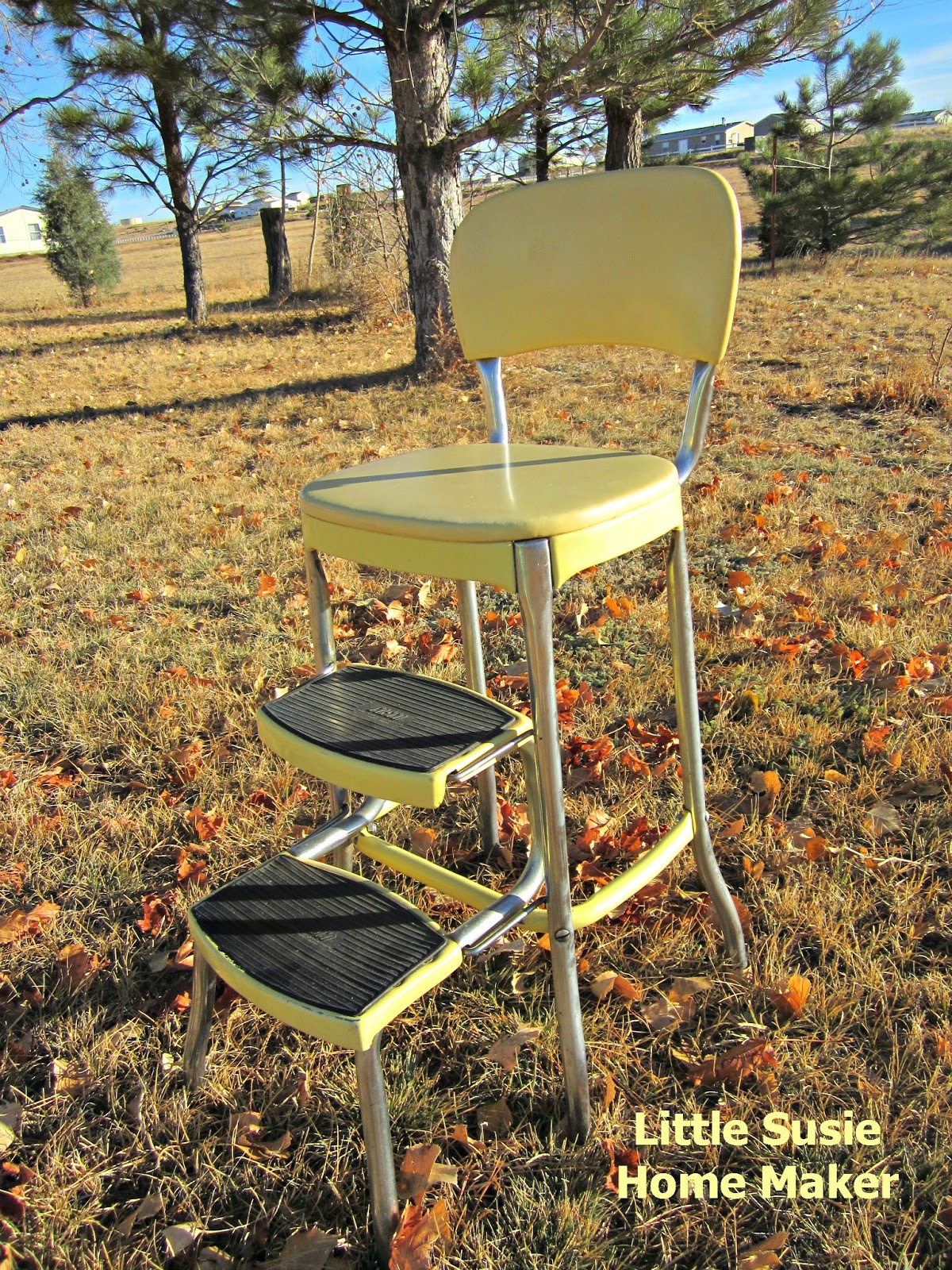Little Susie Home Maker Thrifted Vintage Cosco Step Stool, Vanity Seat