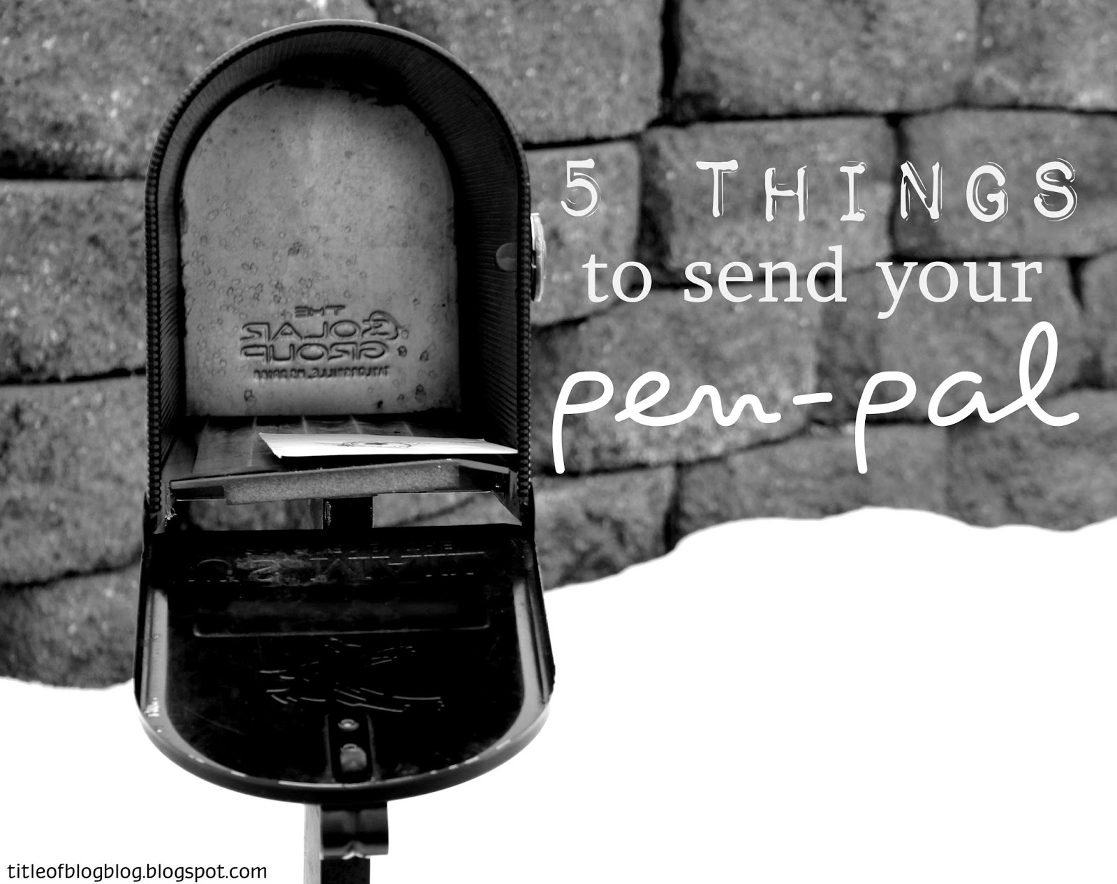 Title Of Blog 5 Fun Things To Send Your Pen Pal Diy And