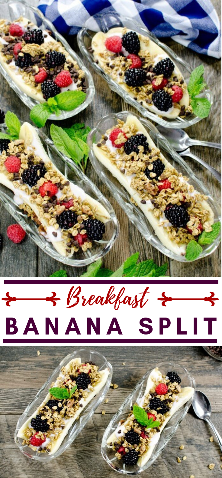 BREAKFAST BANANA SPLIT #healthy #homemade BREAKFAST BANANA SPLIT #healthy #homemade