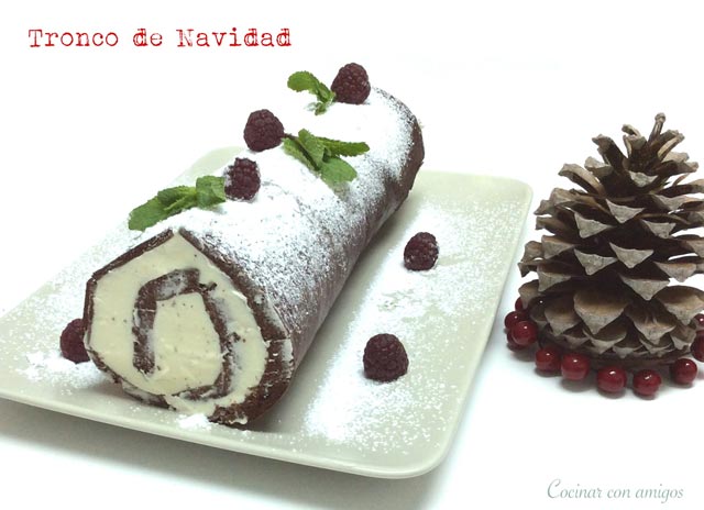 Tronco de Navidad con mascarpone