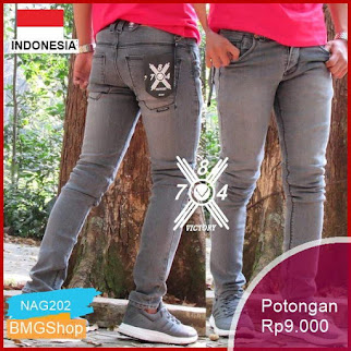 NAG202 Celana Jeans Panjang Pria Skiny Slimfit Melar Murah Bmgshop
