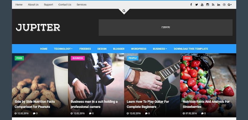 Jupiter Free Blogger Template