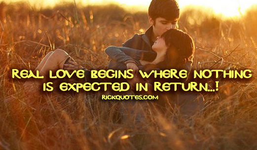 Love Quotes | Nothing Is Expected In Return Love couple Hug Kiss Outdoor