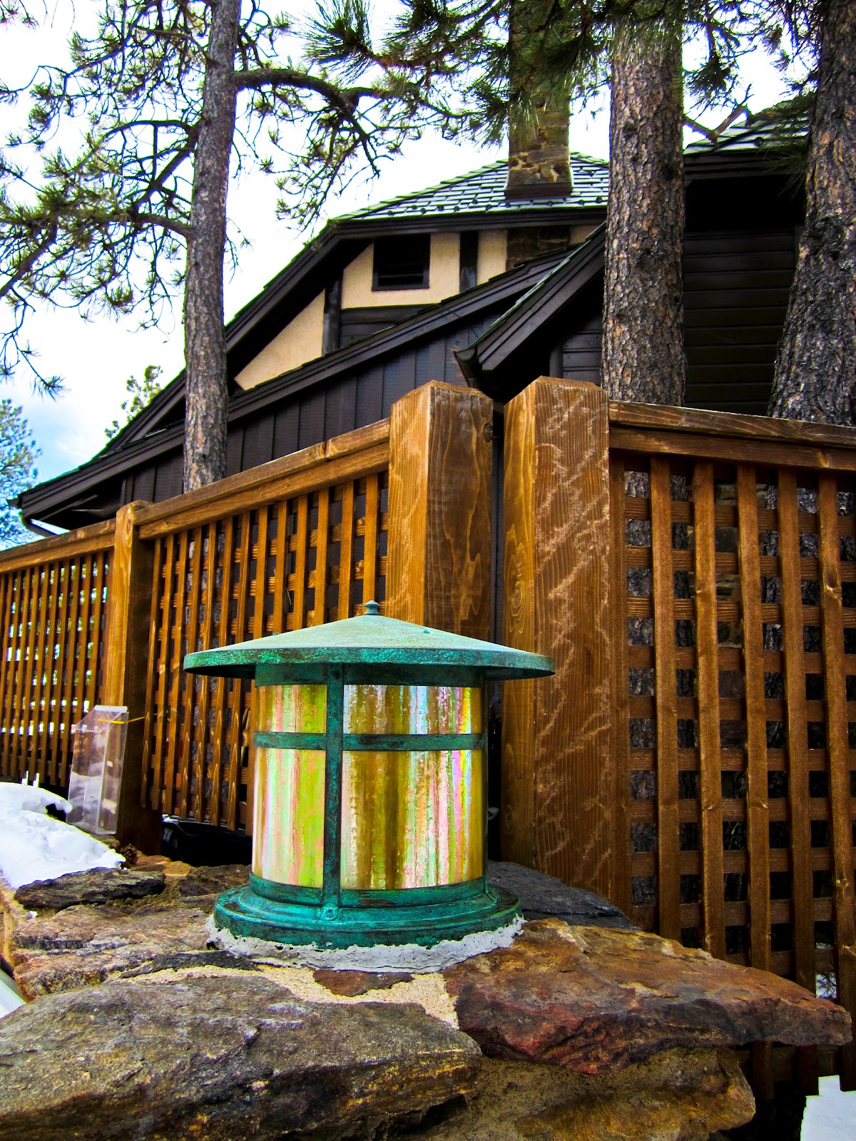 Trail and Park Reviews Lookout Mountain, Boettcher Mansion; a snowy