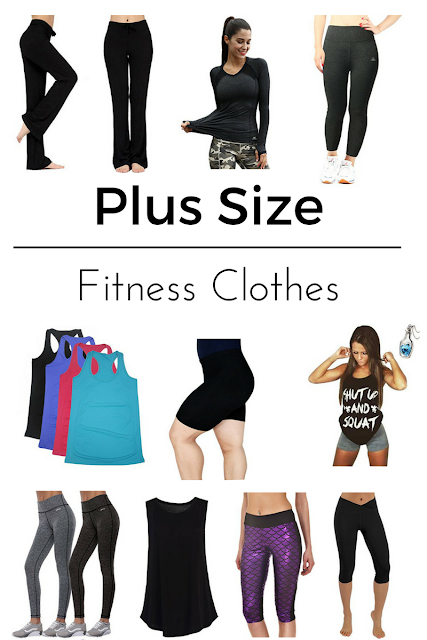 Plus size fitness clothes for women.