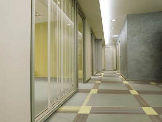 para ambientes de oficina Forbo ofrece diferentes tipos de suelos como este allura abstract 