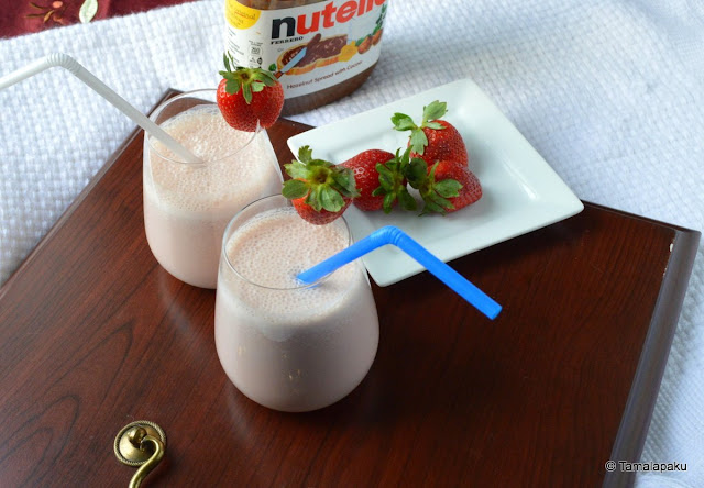 Strawberry-Nutella Milkshake