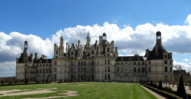 A view of the back of Chateau de Chambord in the Loire Valley