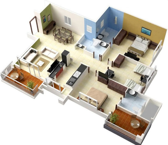 Gambar Denah Rumah 3D Gambar Denah Rumah 3D