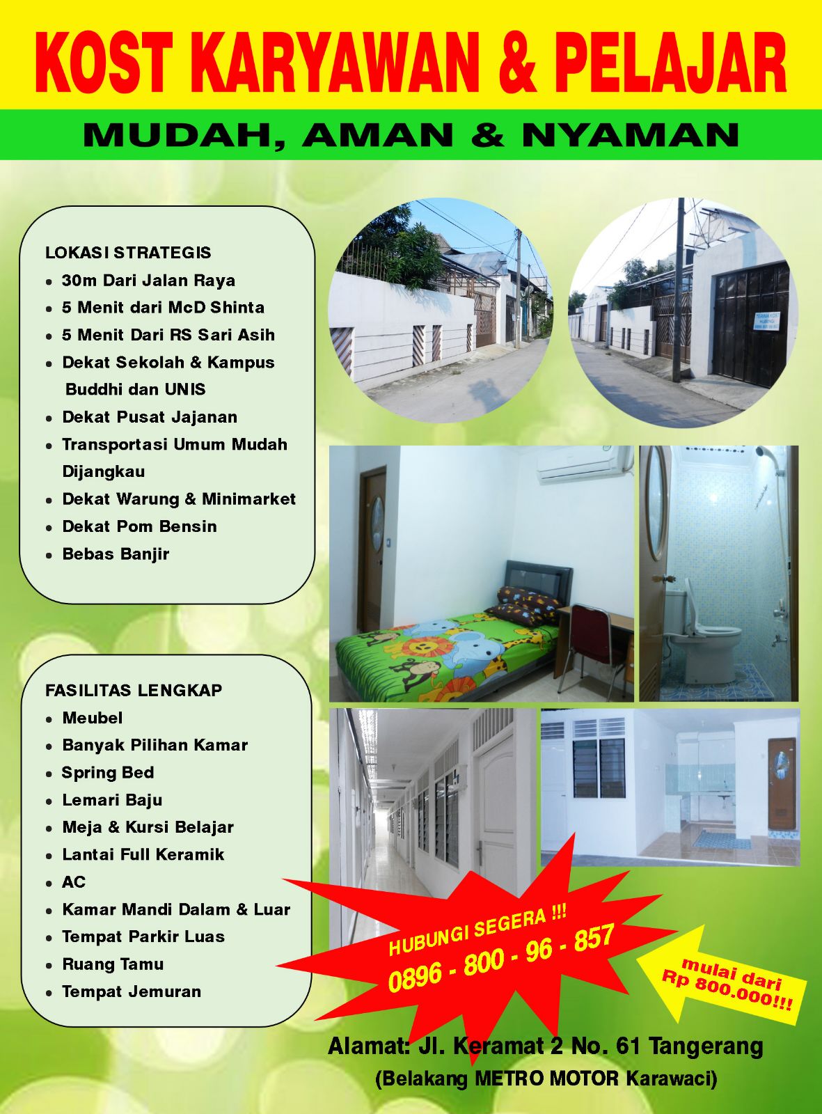 Kost Karawaci Tangerang Nyarikost