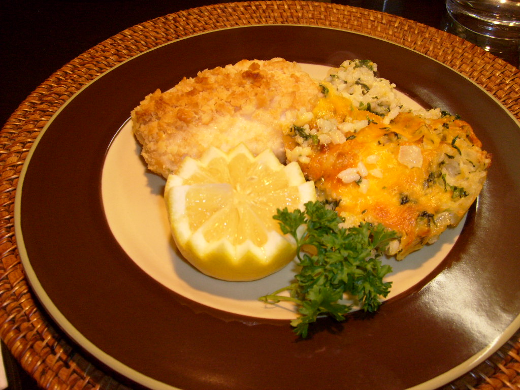 The Swedish Chef Crunchy Baked Haddock with Cheesy Rice Casserole