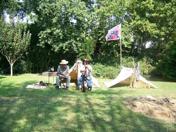 Civil War soldiers at camp