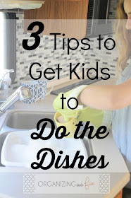 3 Tips to Get Kids to Do the Dishes :: OrganizingMadeFun.com