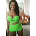 Hot selfie of Ashley grahams looking too hot in green lingerie 