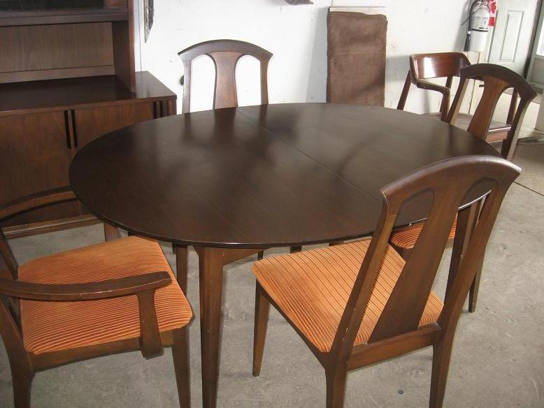 MdA Interiors Vintage Walnut Dining Room Set SOLD