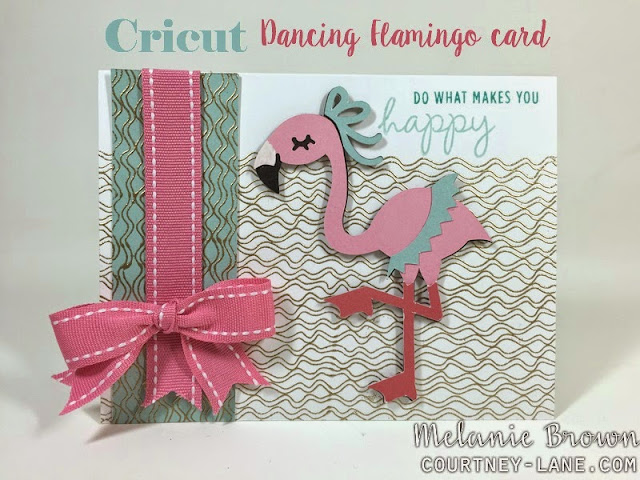 Cricut Do what makes you happy flamingo card