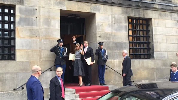 King Willem Alexander and Queen Maxima, Queen Beatrix, Princess Mabel, Princess Laurentien and Prince Constantijn of the Netherlands attend the 2015 Prince Claus Awards at the Royal Palace