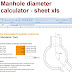 Manhole diameter calculator - sheet xls