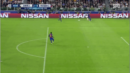 유벤투스 VS 바르셀로나, 경기 10짤 요약.GIF