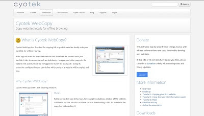 Cyotek WebCopy, Miscellaneous Developer Tool