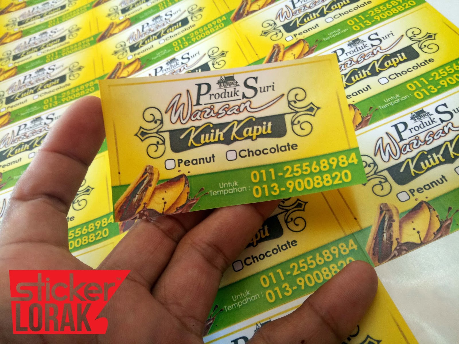 Sticker Label Produk ( Pusat Printing Kota Bharu Kelantan)