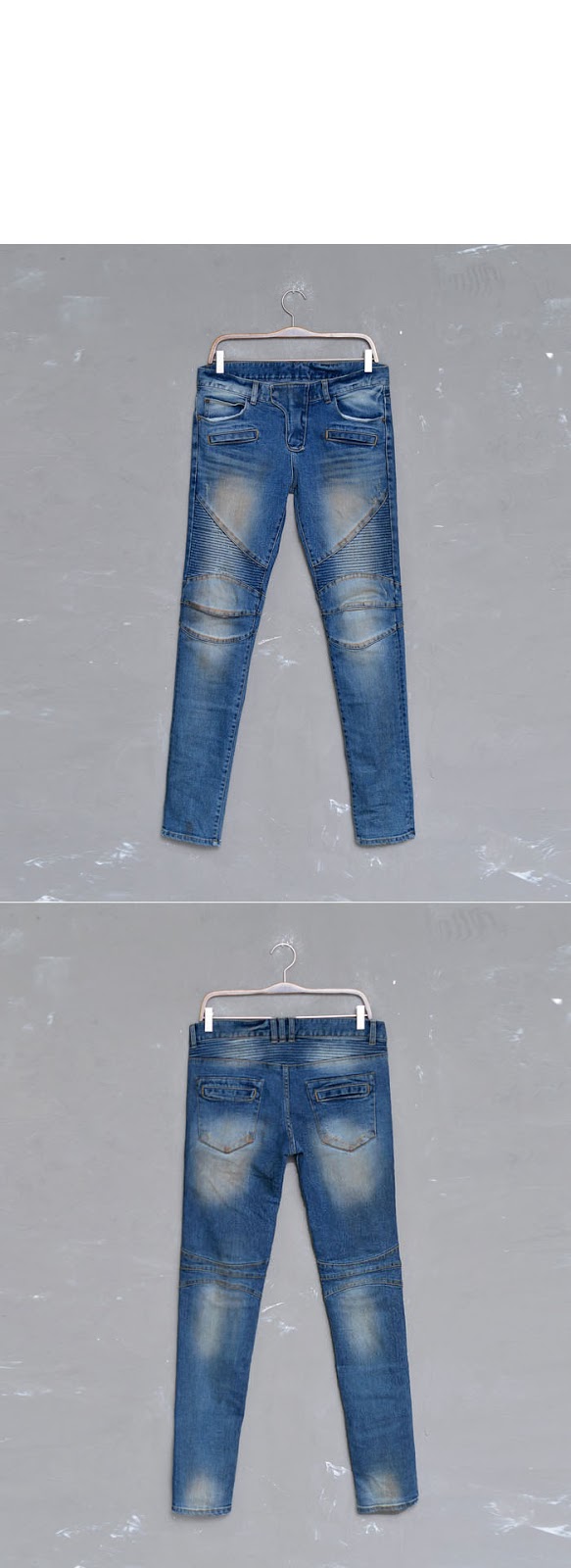 Mens Real Designer Skinny Seaming BikerJeans 254 by GUYLOOK Fast