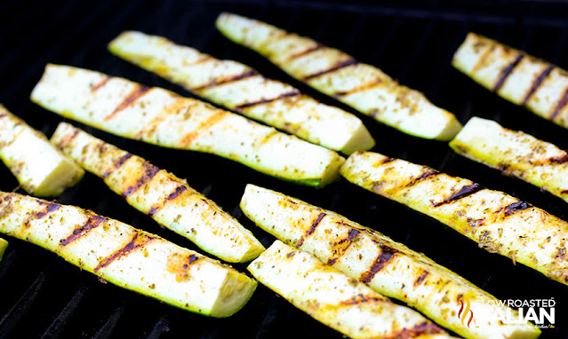 grilling zucchini spears