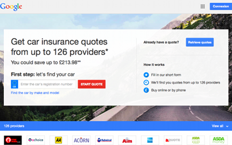 Comparateur d'assurances automobiles Google