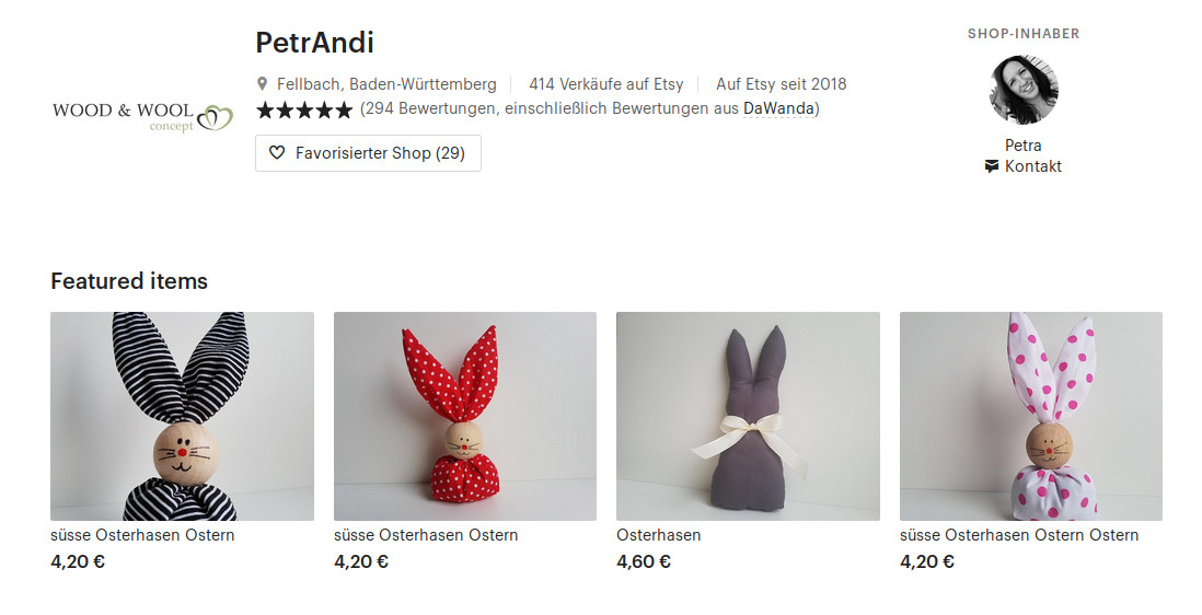 Reklame Etsy Osterhasen Guide 2019 Amberlight Label