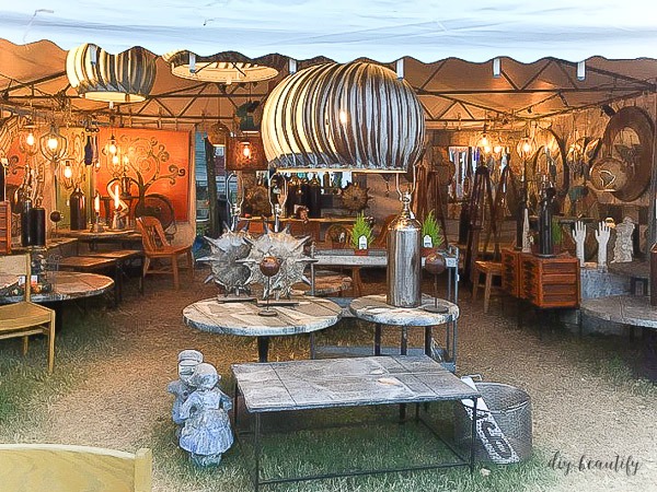 Round Top, TX is a fabulous source for unique antique and vintage home decor! Here are some of my favorites from our recent trip. Roofing vent light fixtures at Round Top | diy beautify
