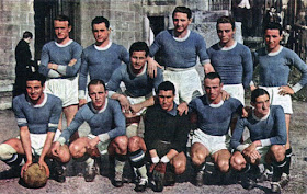 The Lazio team for the 1940-41 season. Piola, who spent nine years at the Rome club, is fourth from the left on the back row.