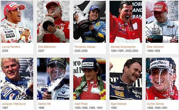Формула 1 результаты по годам. Чемпионы формулы 1. Формула 1 чемпионы по годам таблица.
