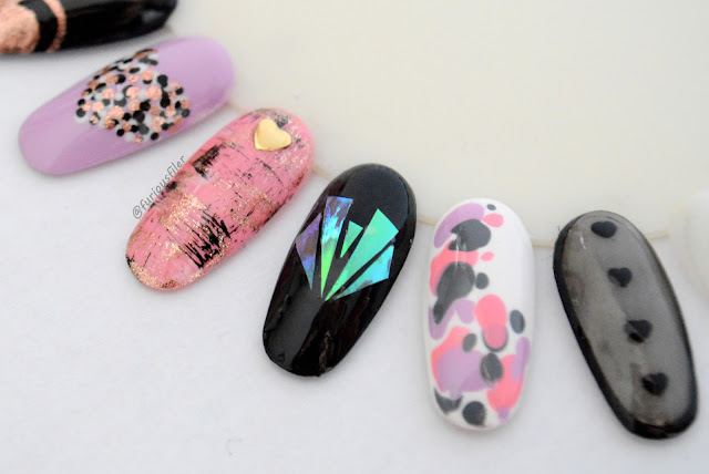 valentine's day heart glass paper nail art furious filer