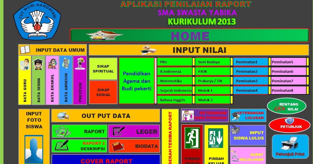 Aplikasi RAPORT Kurikulum 2013 ( RAPORT K13 ) untuk SMA