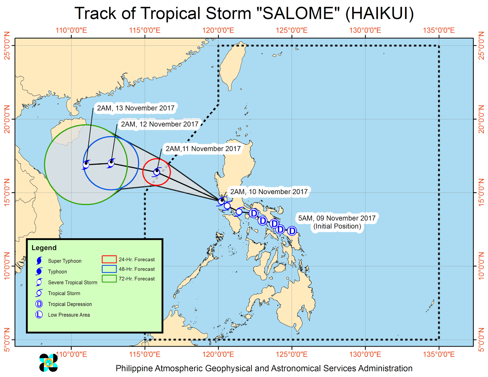 PAGASA DAILY WEATHER FORECAST TROPICAL DEPRESSION "SALOME" 10