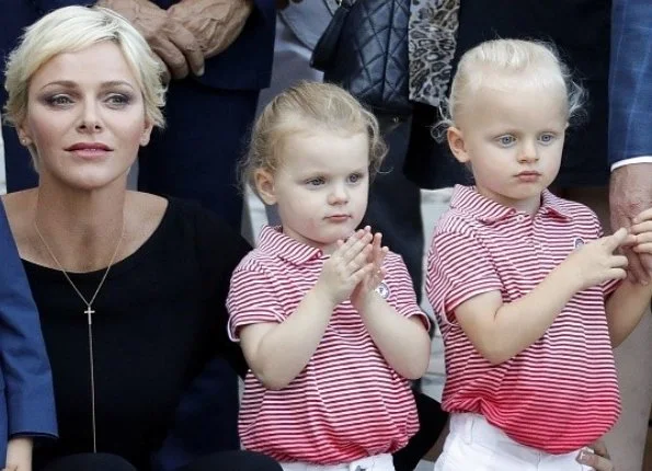 Prince Albert, Princess Charlene and their twins Crown Prince Jacques and Princess Gabriella at the traditional Monaco's picnic