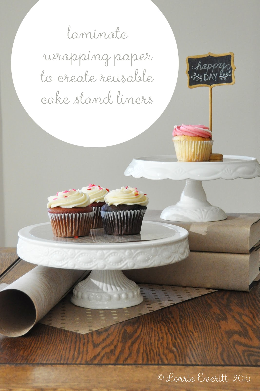 diy decorative cake stand liners | Lorrie Everitt Studio