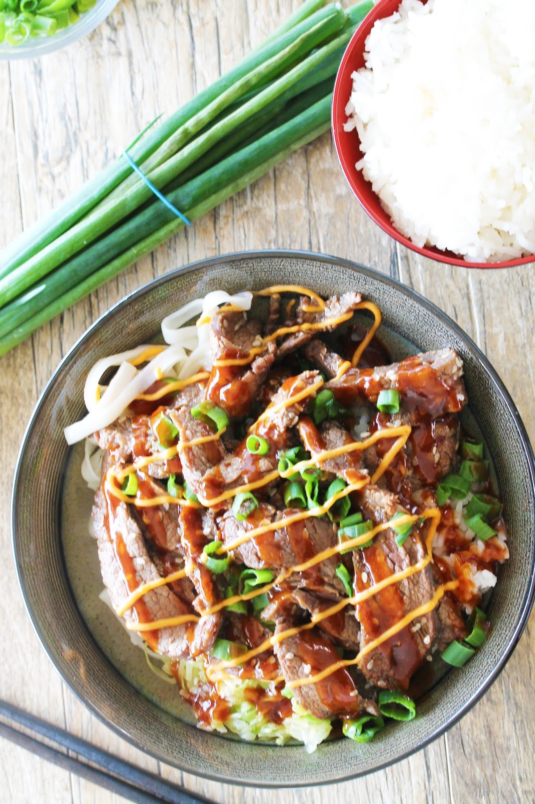 Korean Beef Bulgogi Rice and Noodle Bowl (Cupbop Copycat)