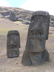 Famous Enlarged Tilted Head Moai, Rano Raraku Crater, Easter Island