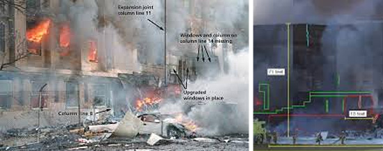 Destroços no Pentágono