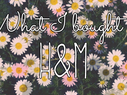 My H&M Purchases this weekend 