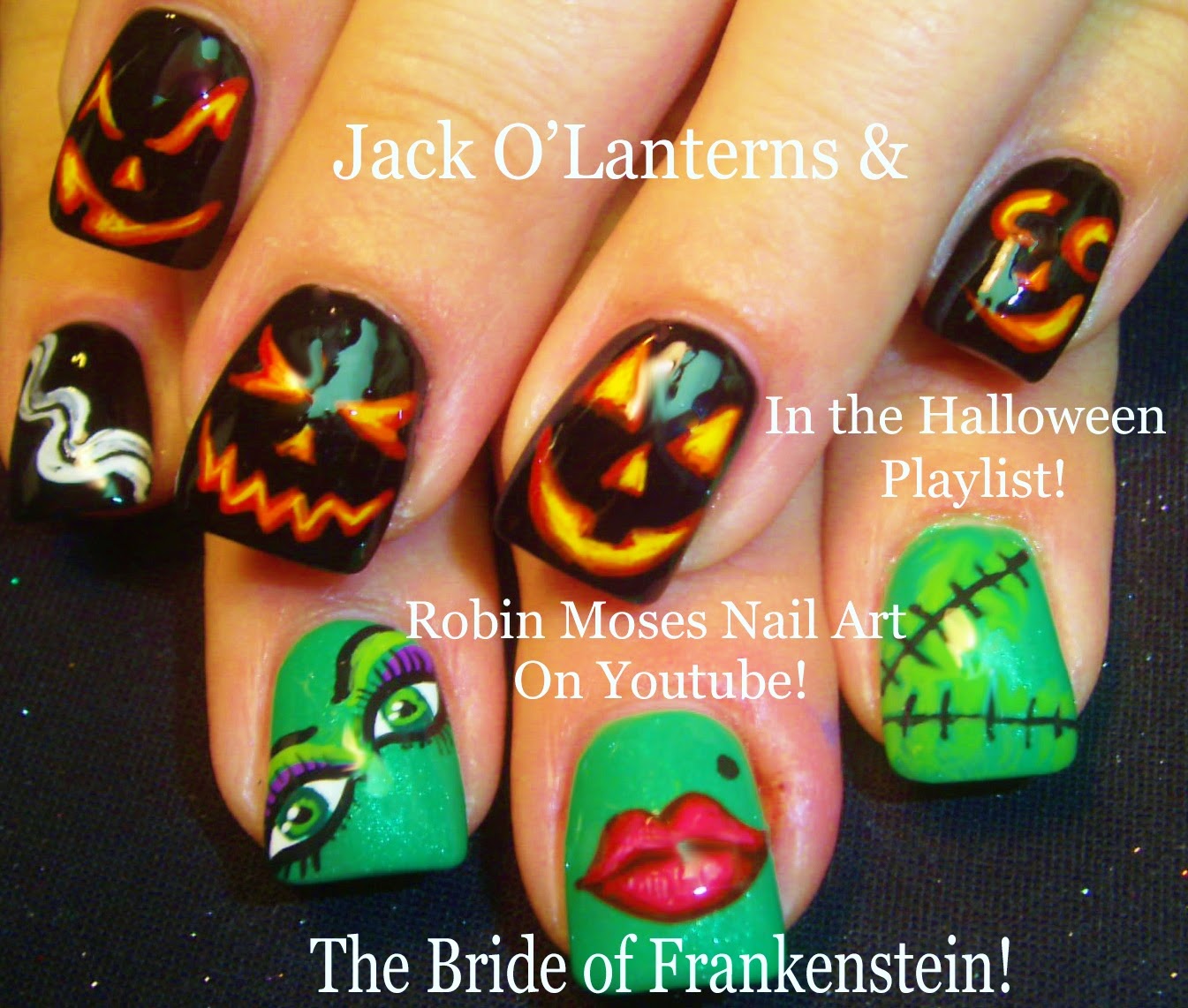 Nail Art by Robin Moses "halloween nails" "halloween nail art" "cute