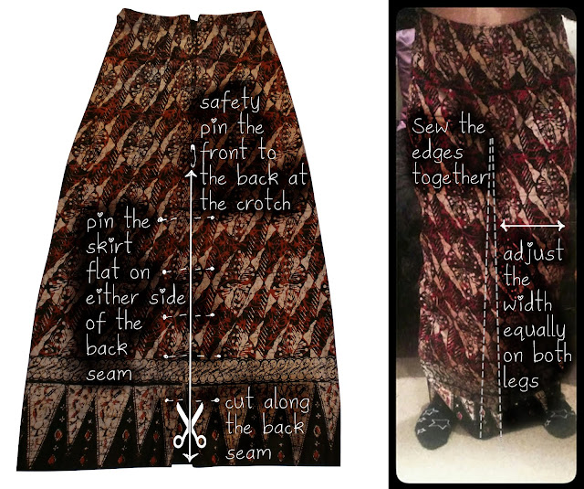 Chic Cheat Convertaskirt how to transform a maxi skirt into trousers