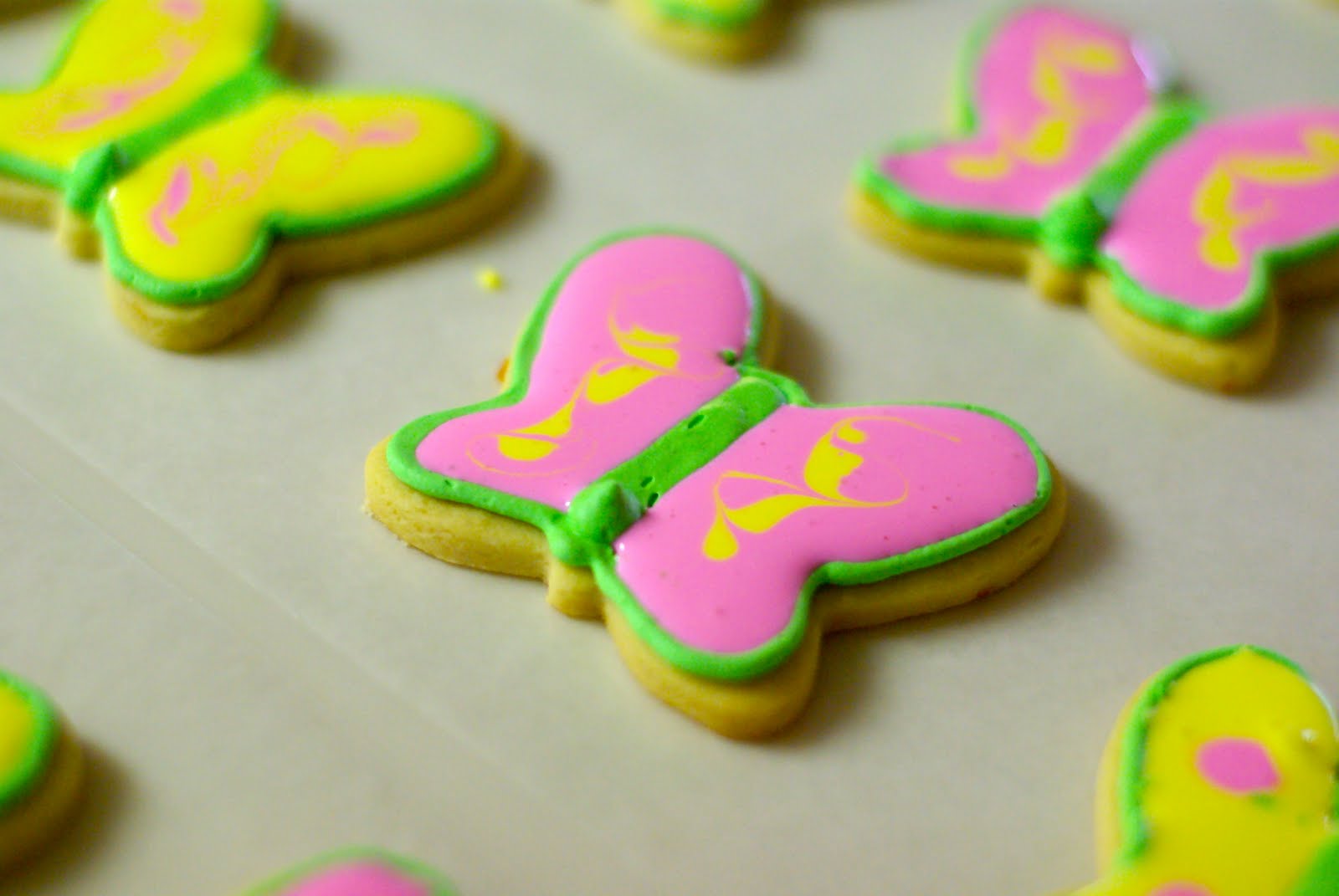 Happy Little Baker Summertime Butterfly Cookies with Royal Icing