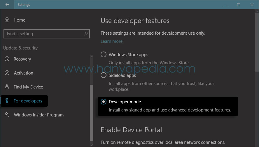 Cara Mudah Mengaktifkan Fitur Developer Mode di Windows 10