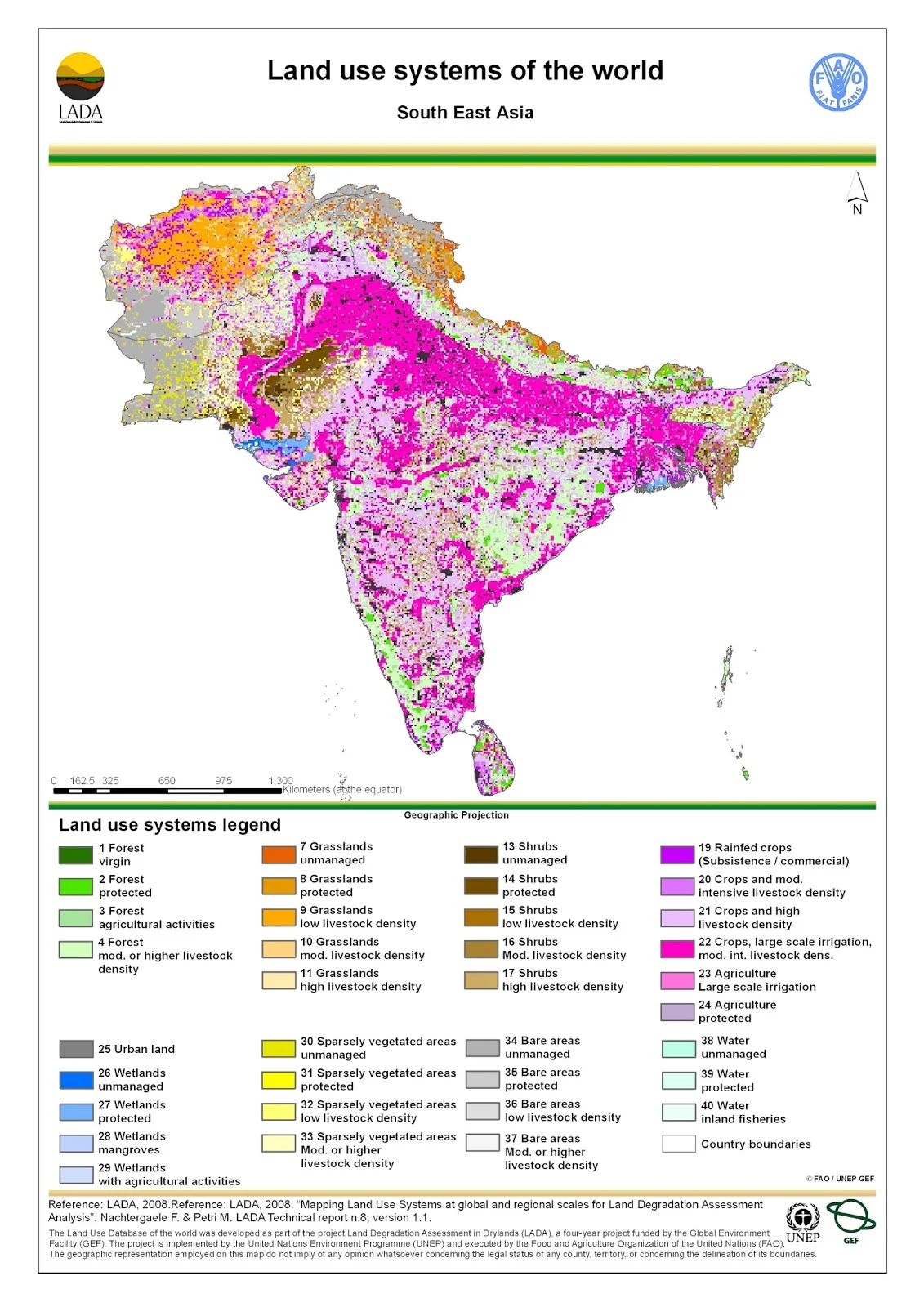 Asia: Land use map