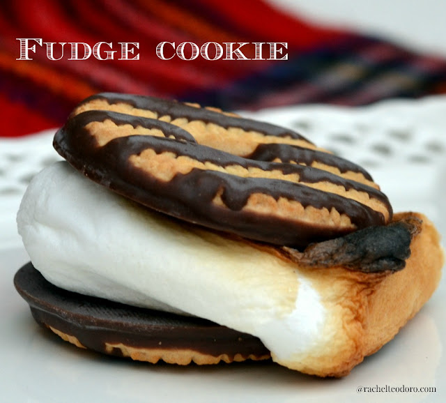 fudge cookie s'more with Keebler elf fudge cookies