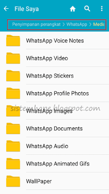 Dimana File Hasil Download dari WhatsApp, Hasil kiriman WA